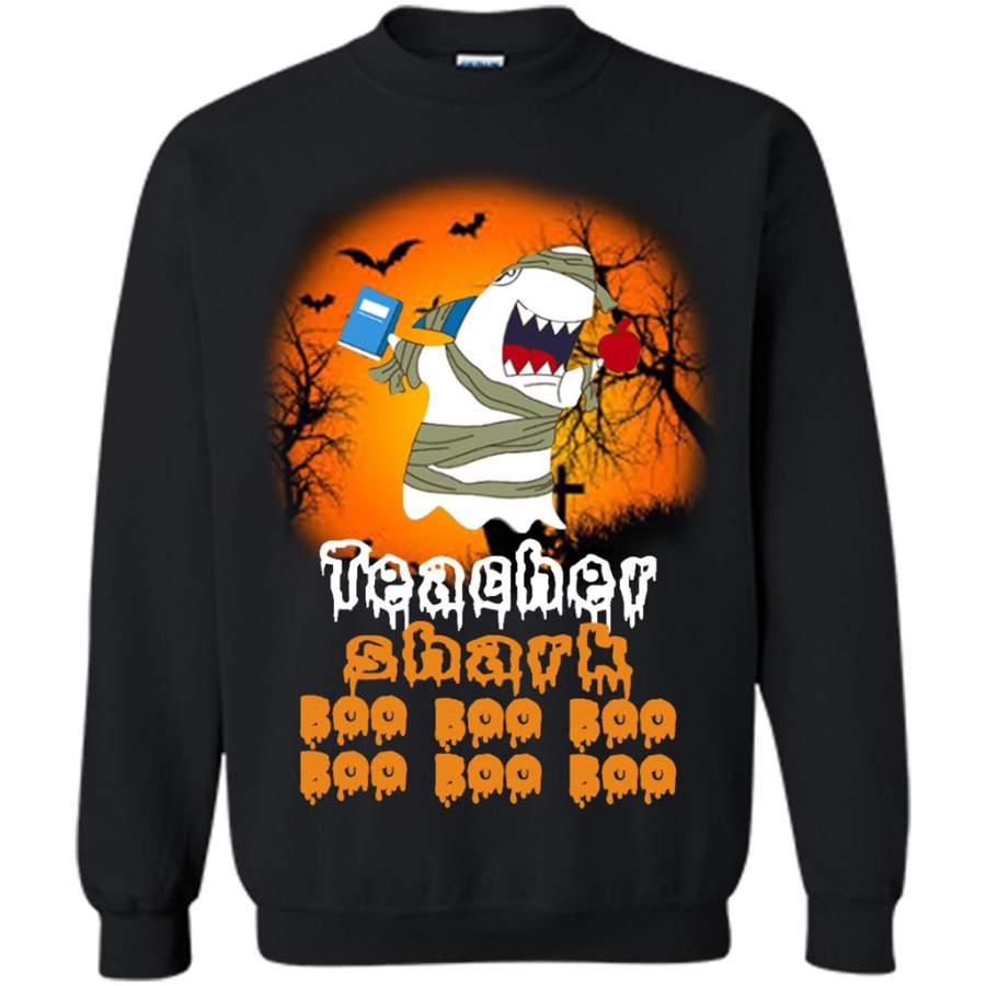 Teacher Shark Boo Boo Boo Boo Boo Boo – Gildan Crewneck Sweatshirt