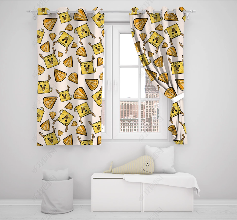 3D Hand Drawn Animal Curtains And Drapes Lqh 102