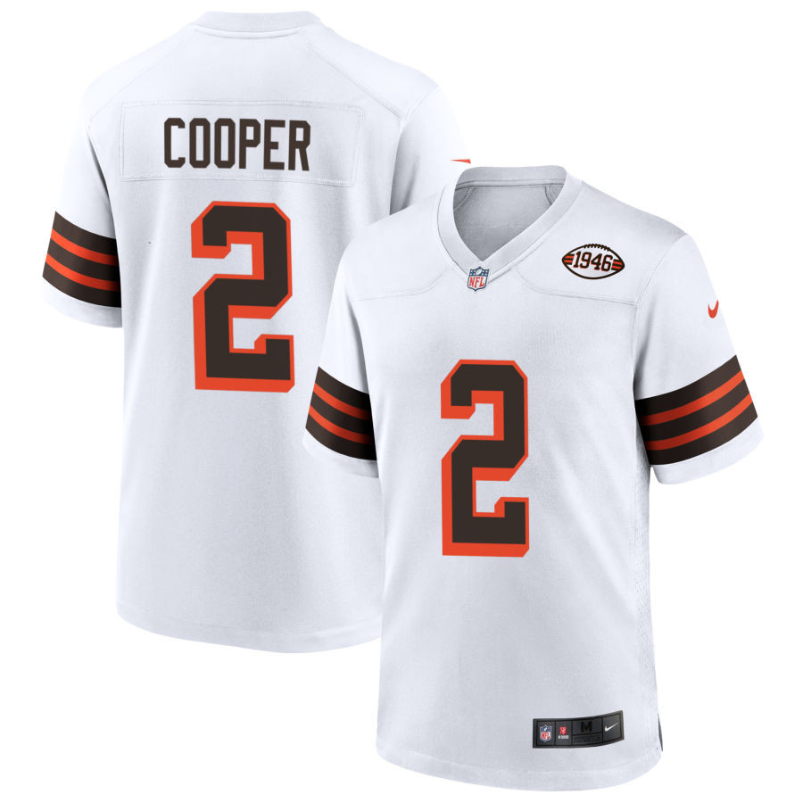 Cleveland Browns Amari Cooper 2 NFL White 1946 Collection Alternate Game Jersey Gift For Browns Fans