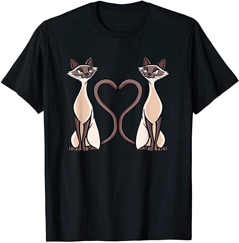 Love Siamese Cat Heart Kitten Cat Gift T-Shirt