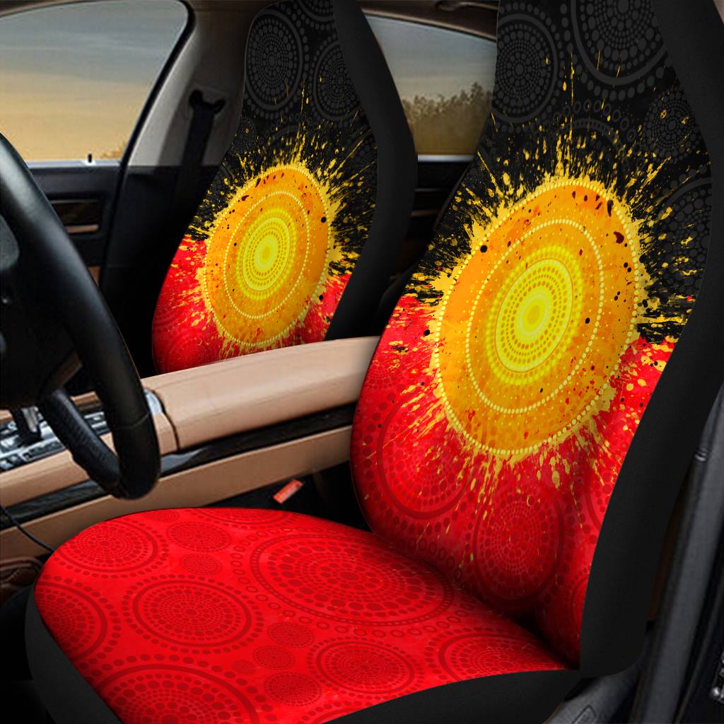 Aboriginal Decors Australian Gifts Flag The Sun Car Seat Covers