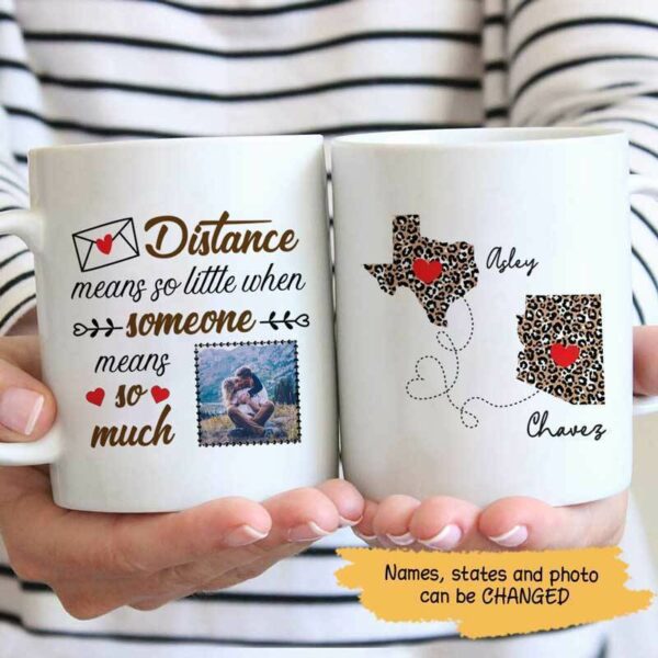 Someone Means So Much Couple Leopard Personalized Coffee Mug