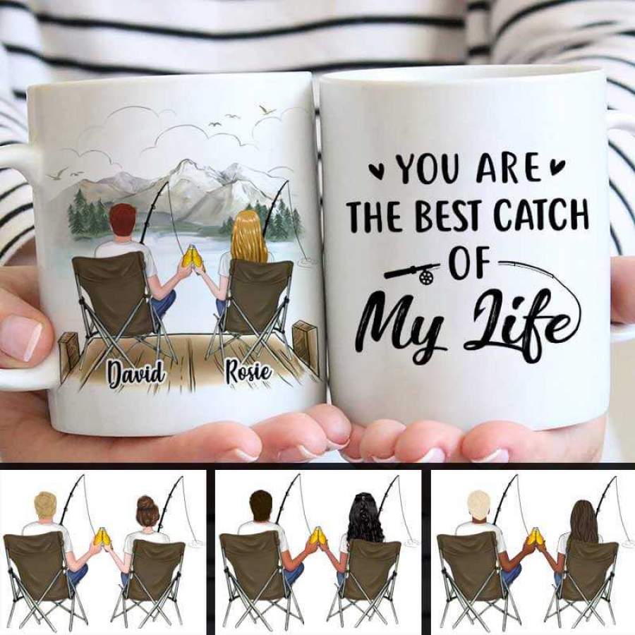 Couple Fishing On The Bridge Personalized AOP Mug