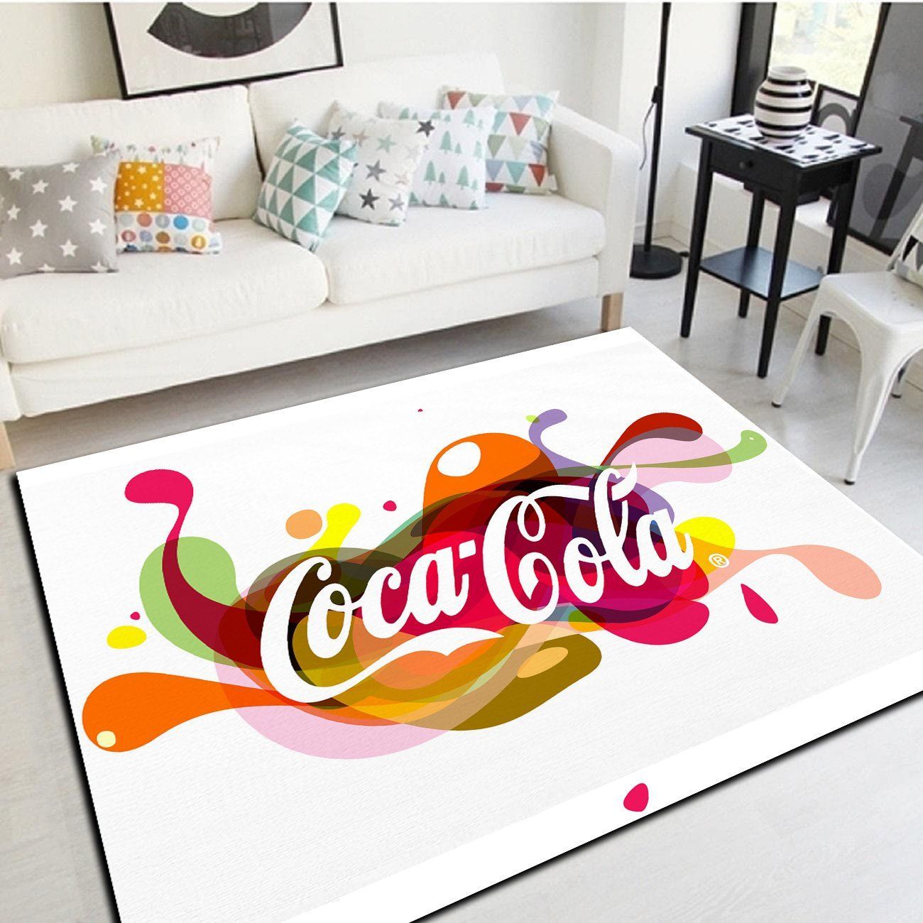 Coca-Cola Logo Area Rugs, Living Room Bedroom Carpet, Home Floor Decor