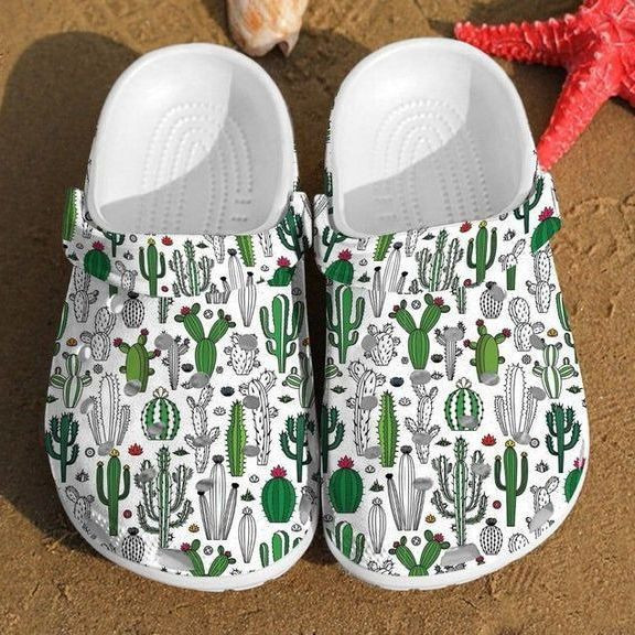 Cactus Pattern Cactus Cactus Clog Rubber clog Shoes Comfy Footwear