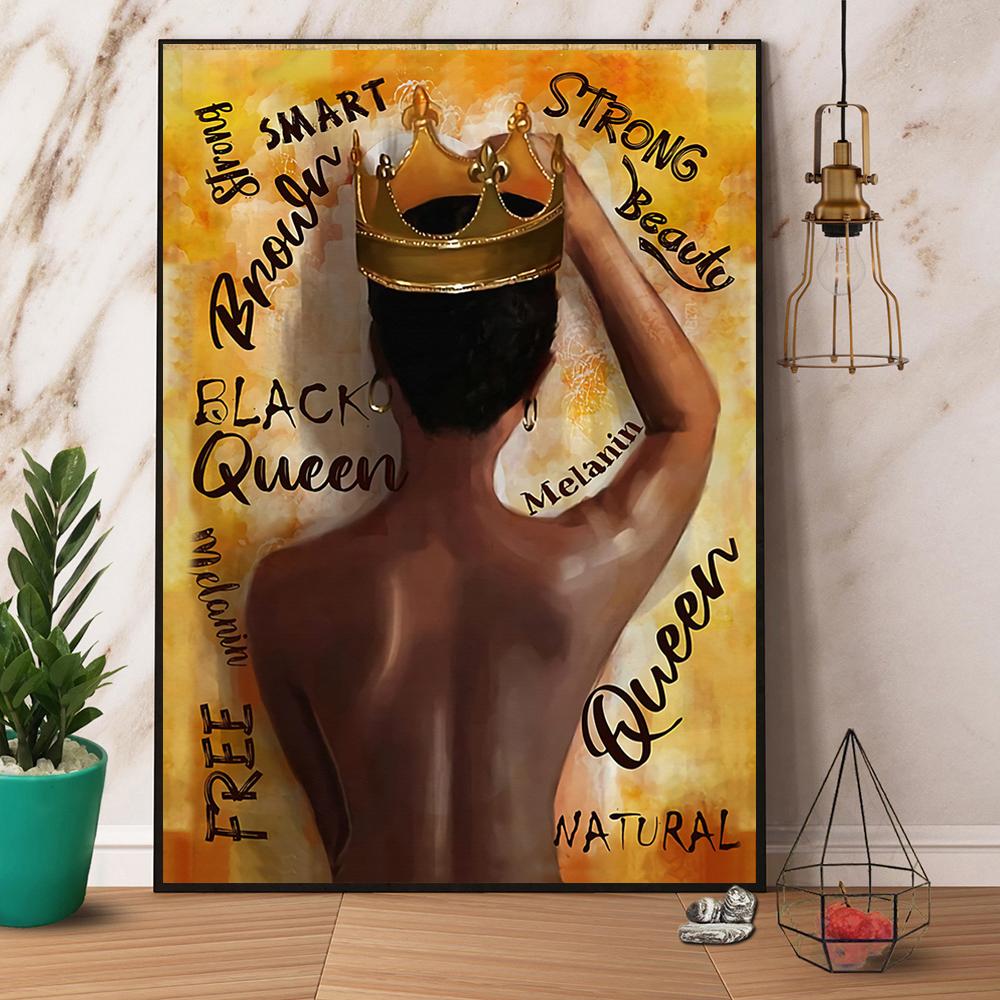 Black Queen Smart Strong Beauty Paper No Frame Canvas Poster Wall Art Decor