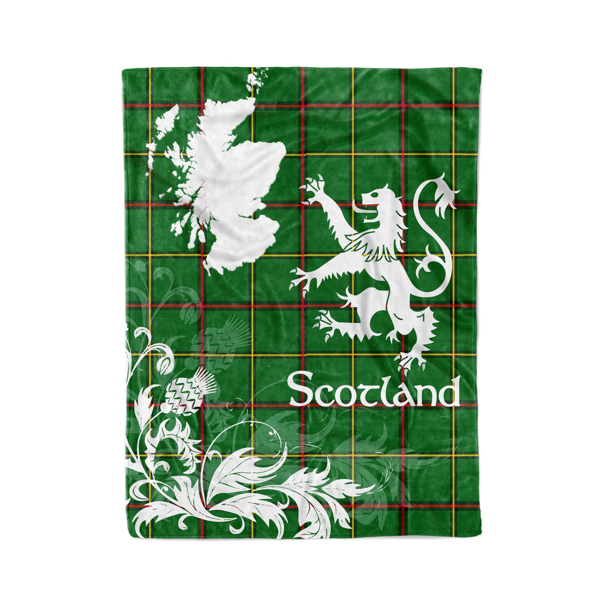 Tartan Plaid Fleece Blanket Tartan Blanket Thistle And Lion Scottish Clan Tribe Of Mar Plaid Blanket