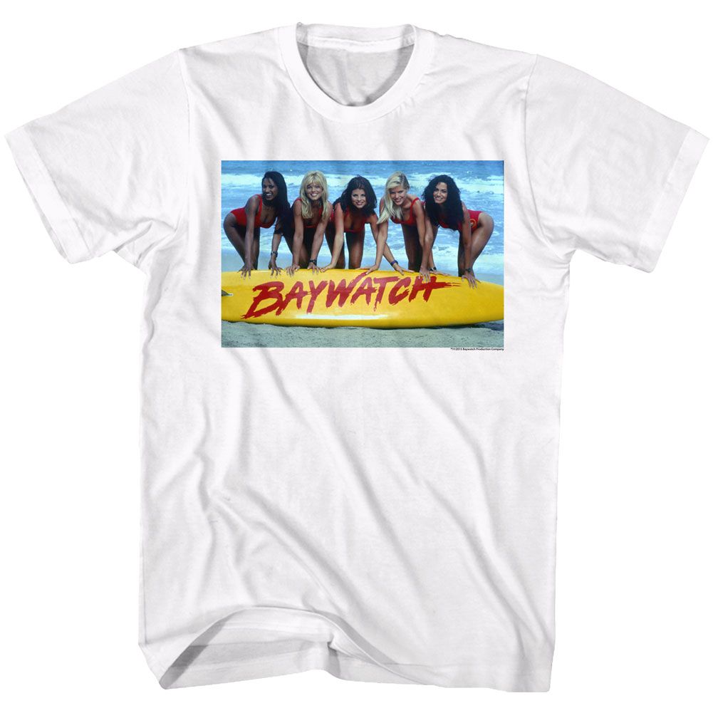 Baywatch-Surf Goals-White Adult S/S Tshirt