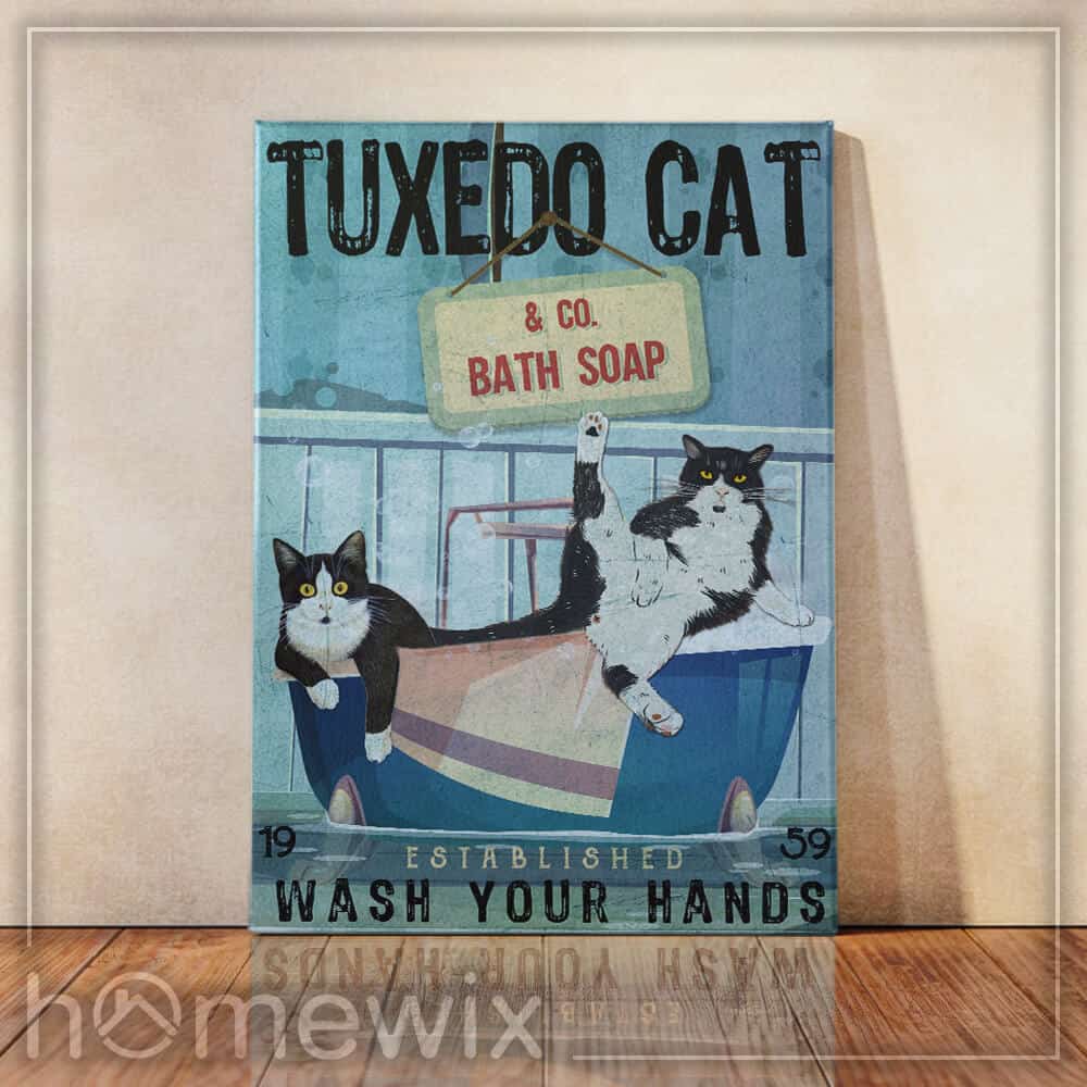 Tuxedo Cat Bath Soap Company Canvas And Poster | Wall Decor