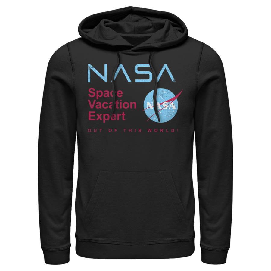 NASA Men’s Space Vacation Expert Out Of This World!  Lightweight Hoodie