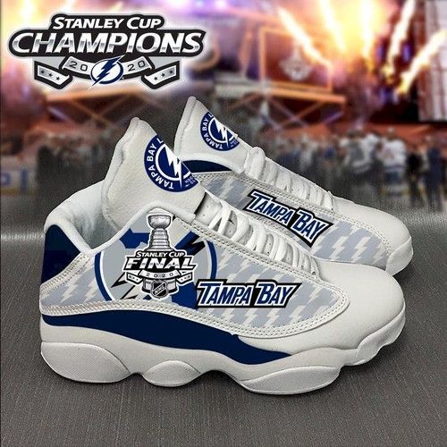 Tampa Bay Lightning Custom Air Jordan 13 Champions 2020 Shoes Sport Sneakers