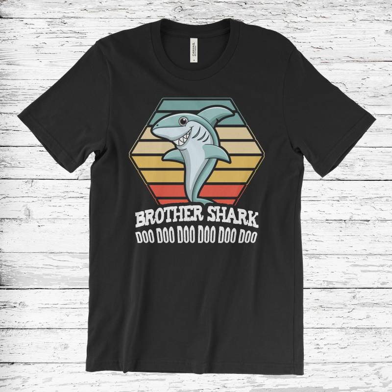 Crushtee Brother Shark T Shirt, Grandpa Shark, Daddy Shark Shirt, Aunt Shark, Sister Shark, Uncle Shark, Grandma Shark, Baby Shark, Mommy Shark Shirt Long Sleeve Hoodie