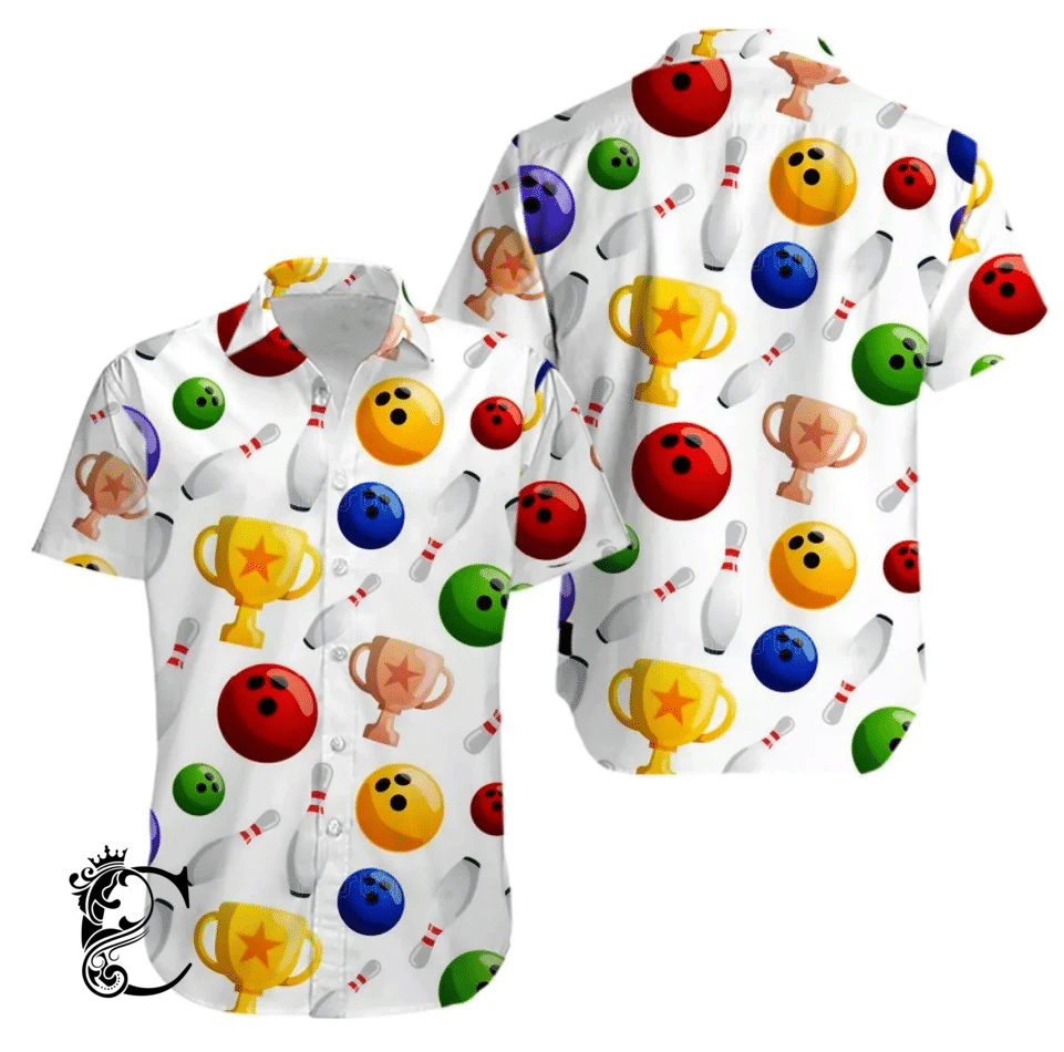 Beach Shirt Bowling Colorful Hawaiian Shirts #Kv- Chillicothemall