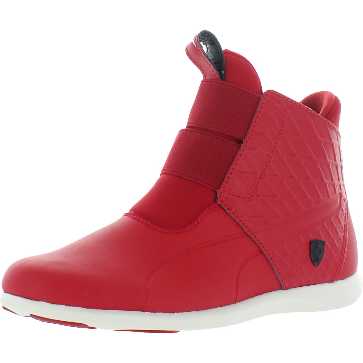 Ferrari Ankle Boots Womens Faux Leather Fitness Sneakers