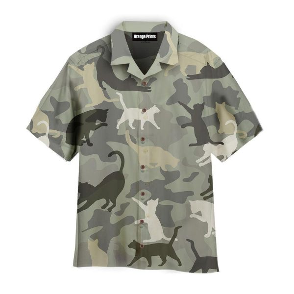 Cat Camo Camouflage Hawaii Shirt For Men Women Ha104764