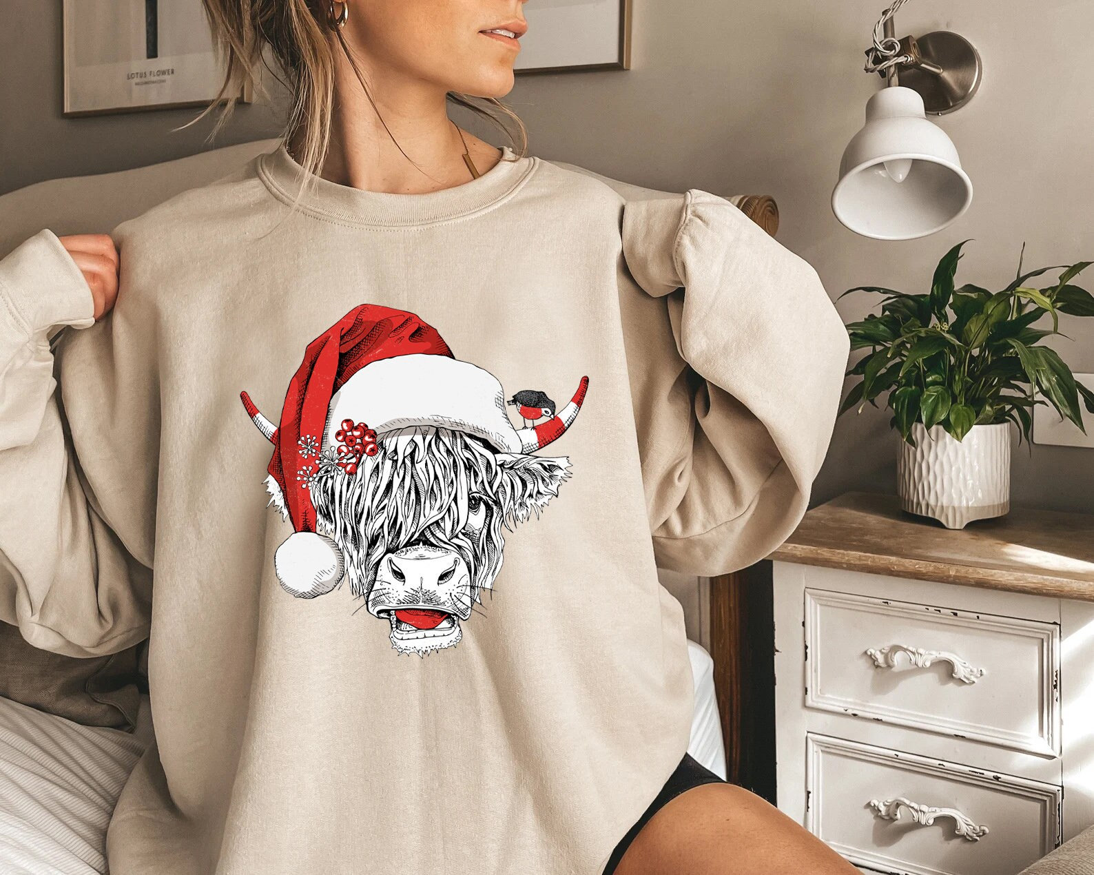 Cow Christmas Sweatshirt, Merry Christmas Heifers Tee, Christmas Cow Shirt, Highland Cow Farm Christmas Shirt, Farmer Cow Animal Lover Shirt