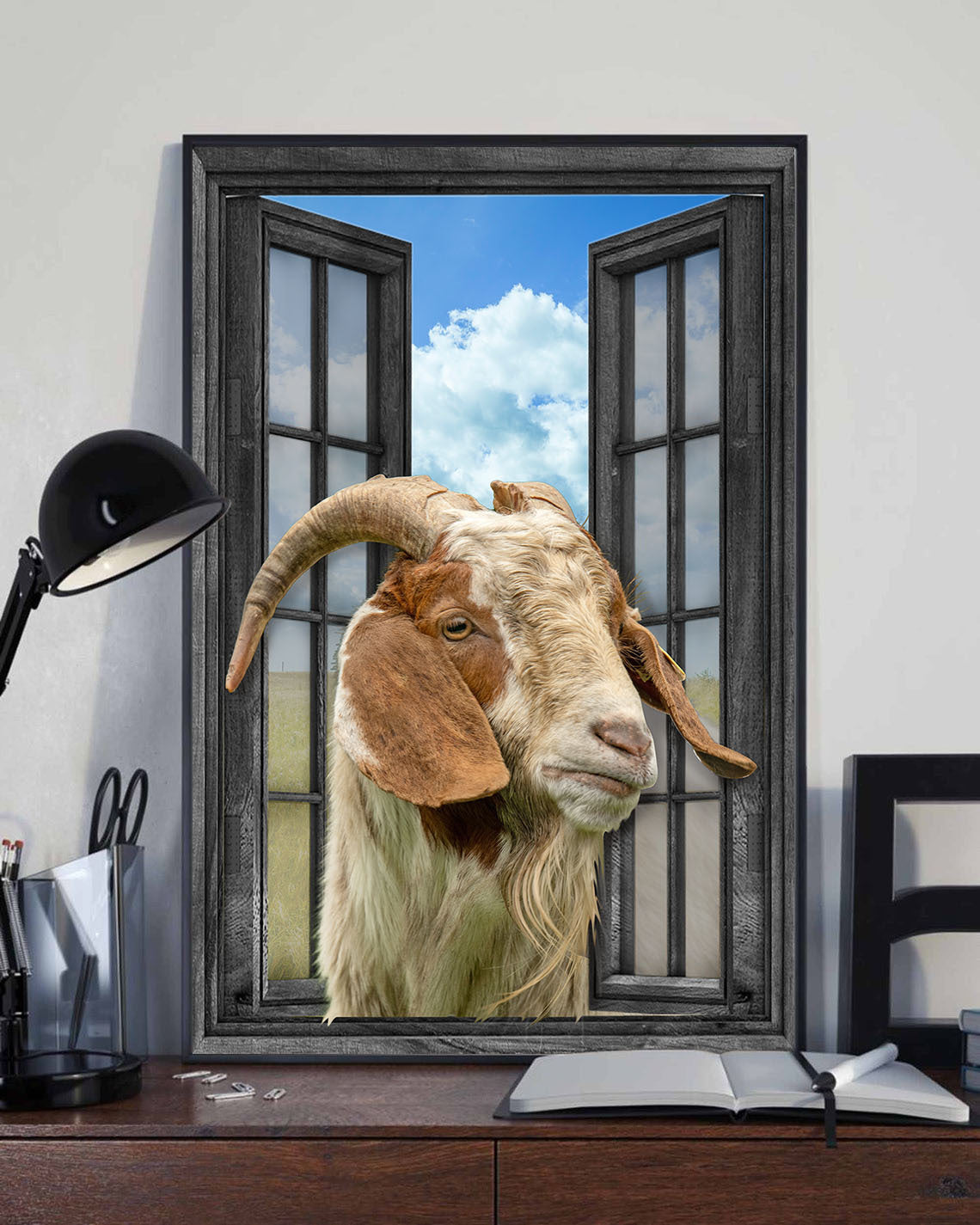 Boer Goat 3D Wall Art Painting Prints Home Decor Cattle Lover