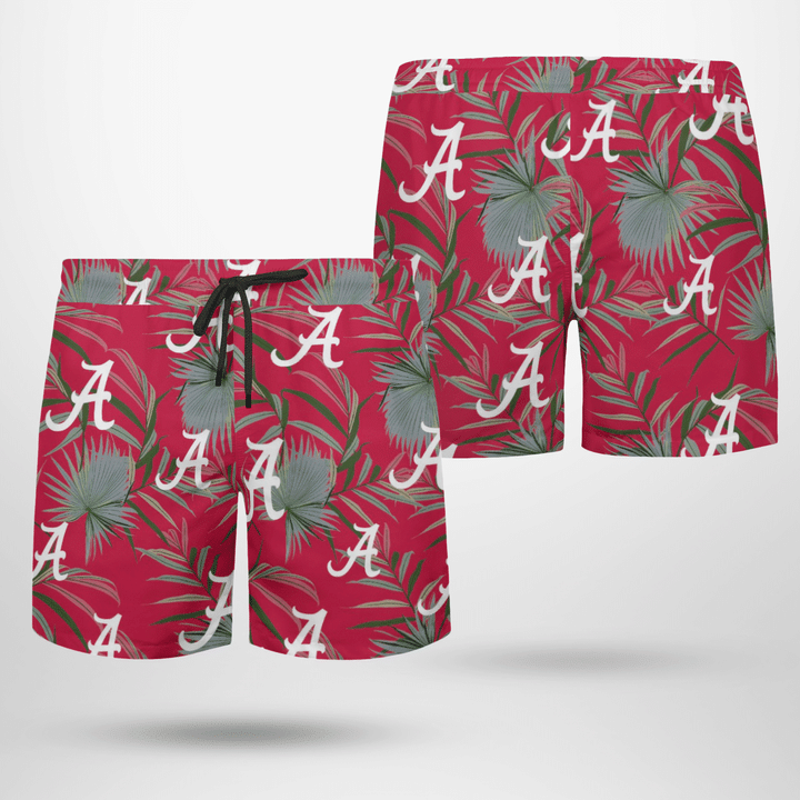 Alabama Crimson Tide Logo Hawaii Shorts Summer Men Ha16635