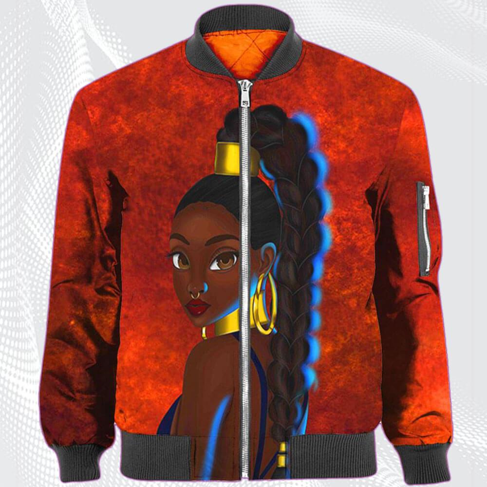 African American Hoodies Beautiful Afro American Woman Black Girl Magic All Over Apparel African American Women Long Locs Hair Magic Hoodie Afrocentric