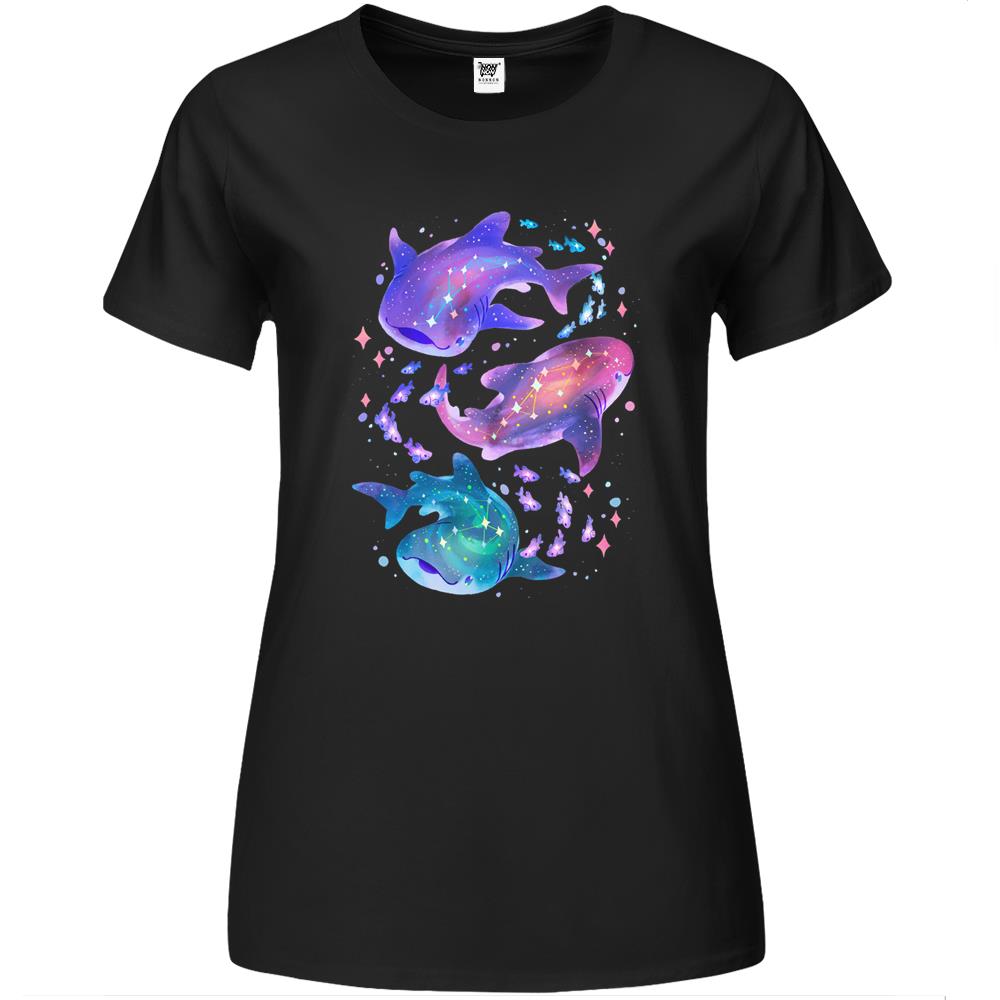 Cosmic Whale Shark Premium Womens T Shirts