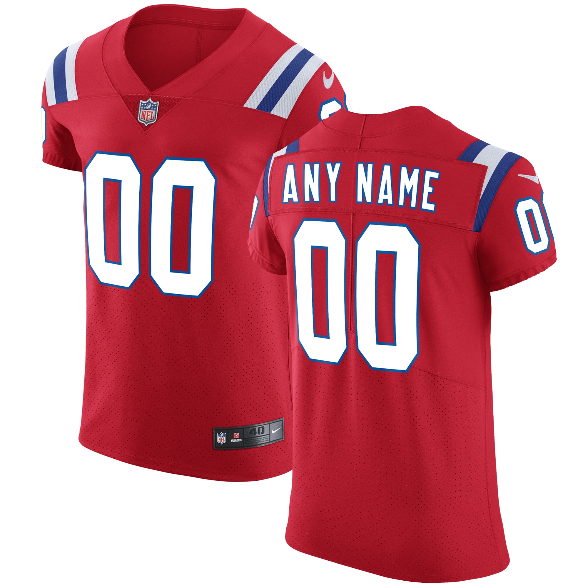 New England Patriots Vapor Untouchable Custom Elite Jersey – Red 2