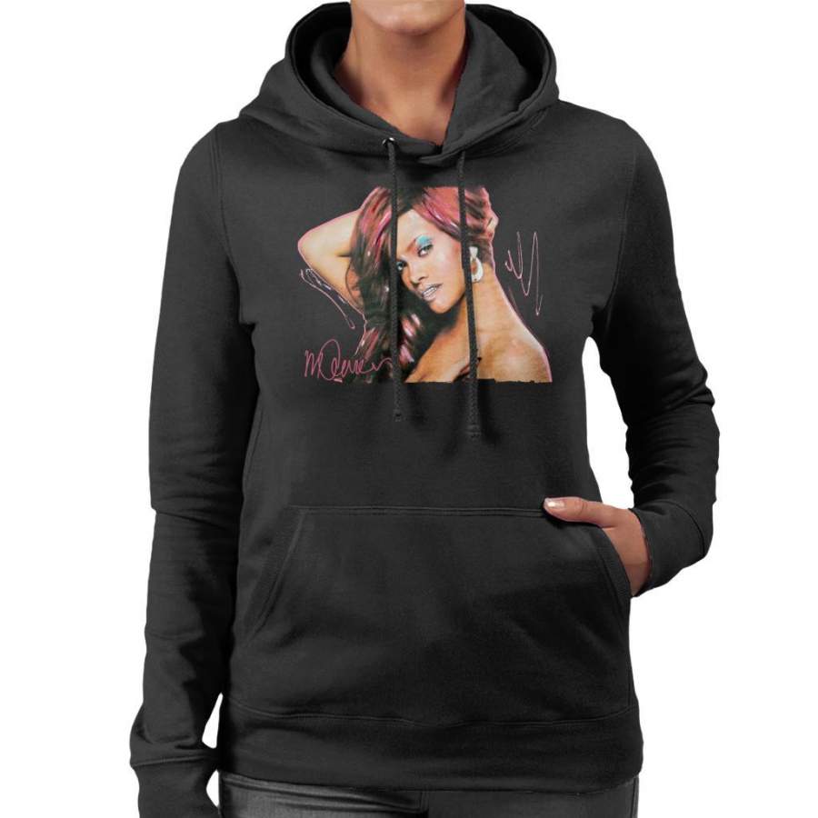 Sidney Maurer Original Portrait Of Rihanna Drop Earrings Women’s Hooded Sweatshirt