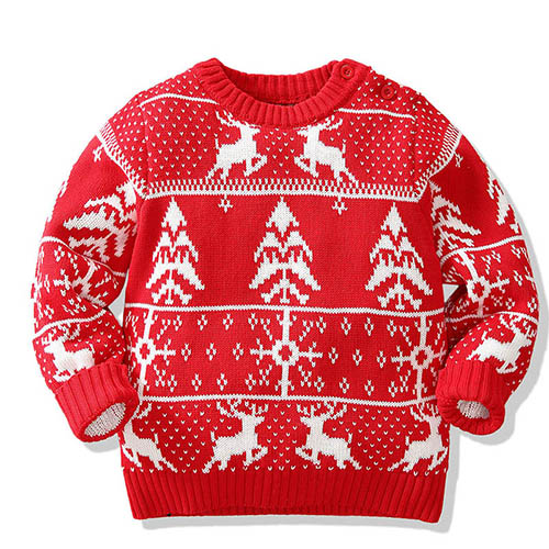 Christmas Baby Boys Girls Cartoon Sweaters Autumn Winter Toddler Baby Knitting Clothes Kids Christmas Deer Sweater Pullover Tops alx