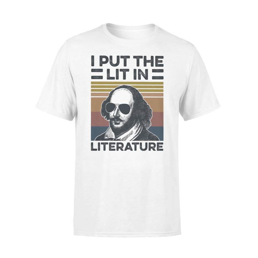 I Put The Lit In Literature Vintage  T-shirt