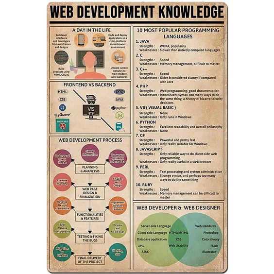 Web Development Knowledge Poster