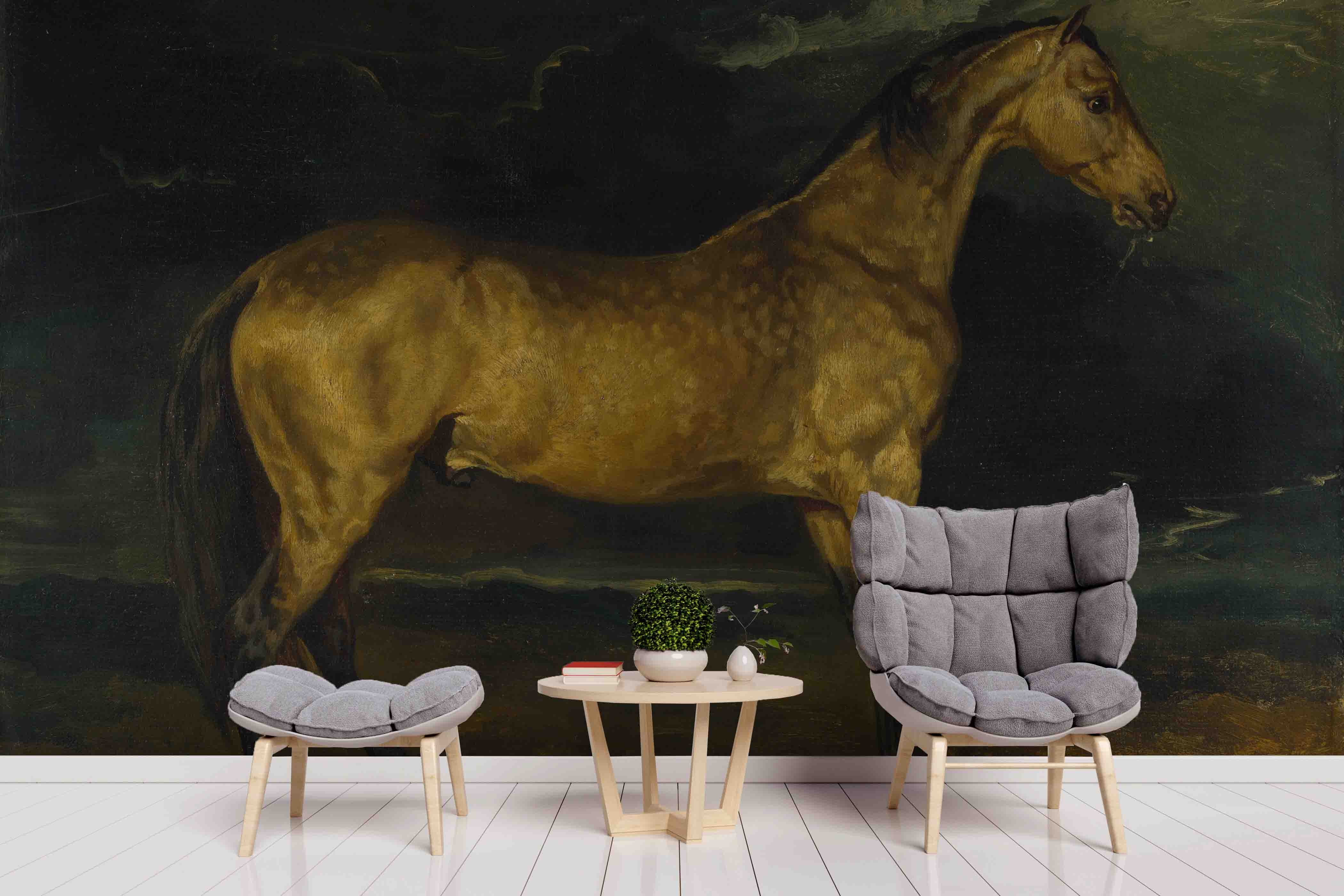 3D Realistic Oil Painting Horse Animal Wall Mural Wallpaper Lxl 1638