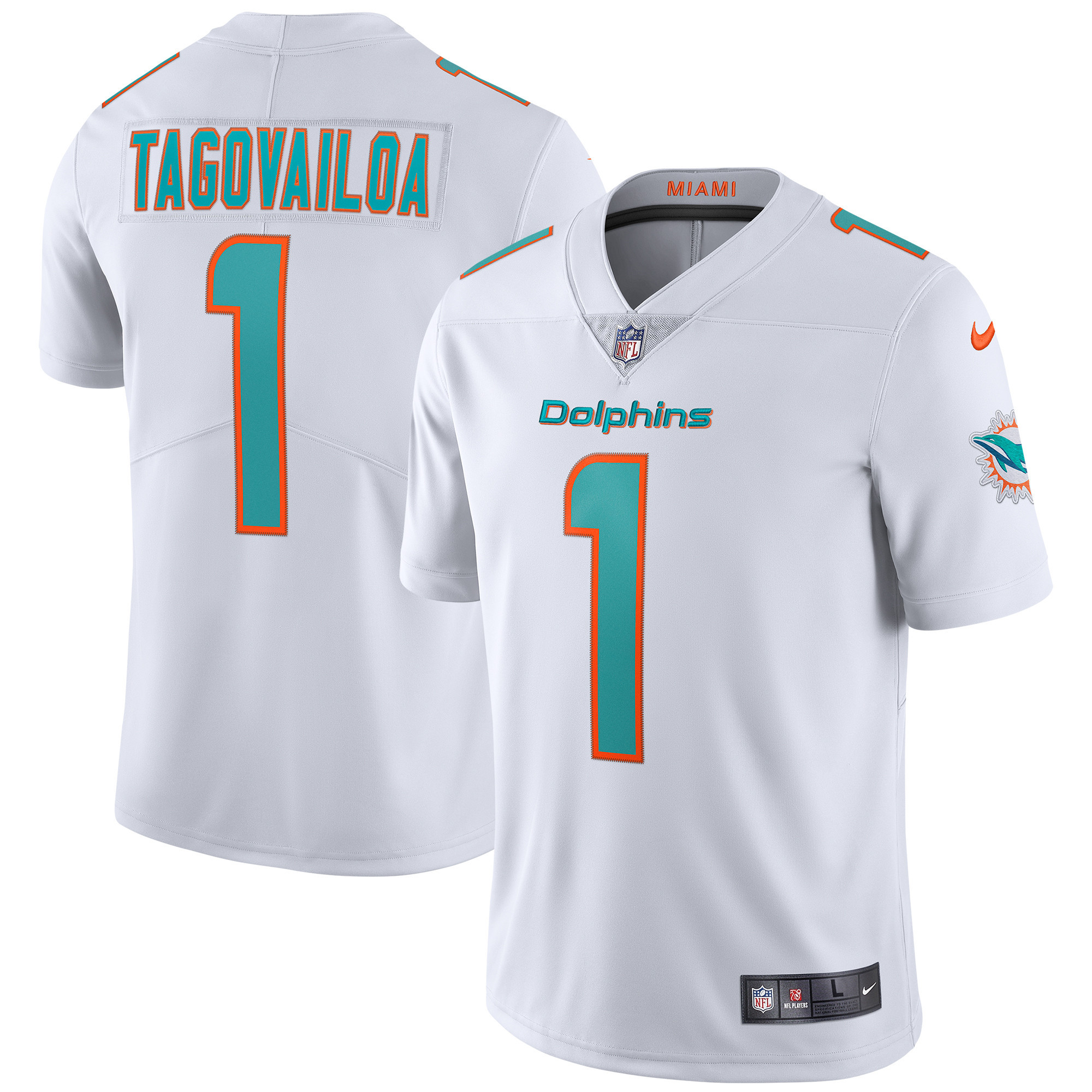 Tua Tagovailoa Miami Dolphins Vapor Limited Jersey White NFL