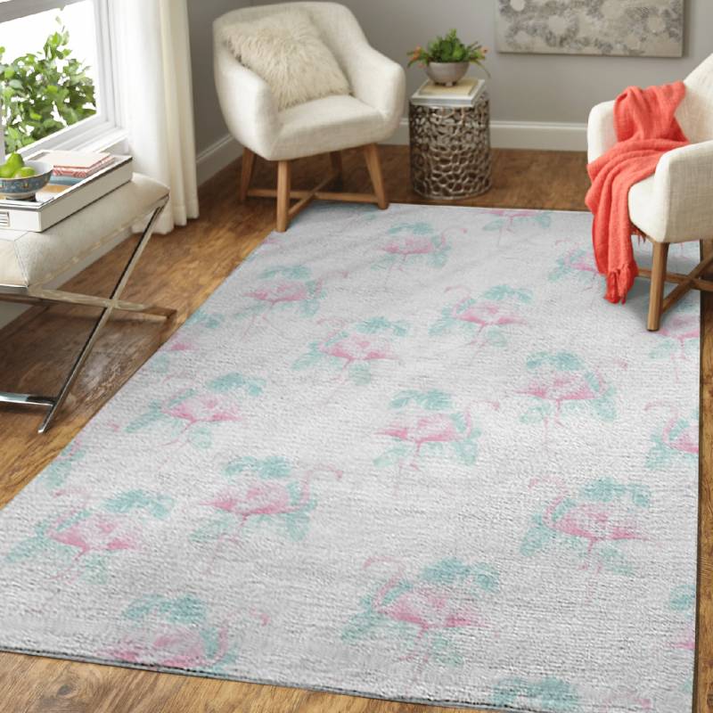 Tropical Flamingos – Animals Area Rug Carpet