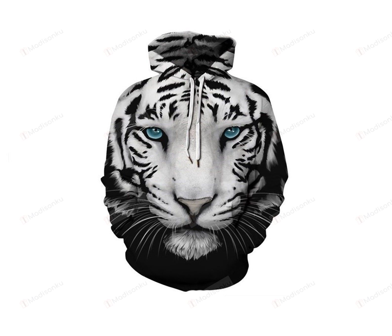 White Tiger 3D All Over Print Hoodie, Zip-Up Hoodie