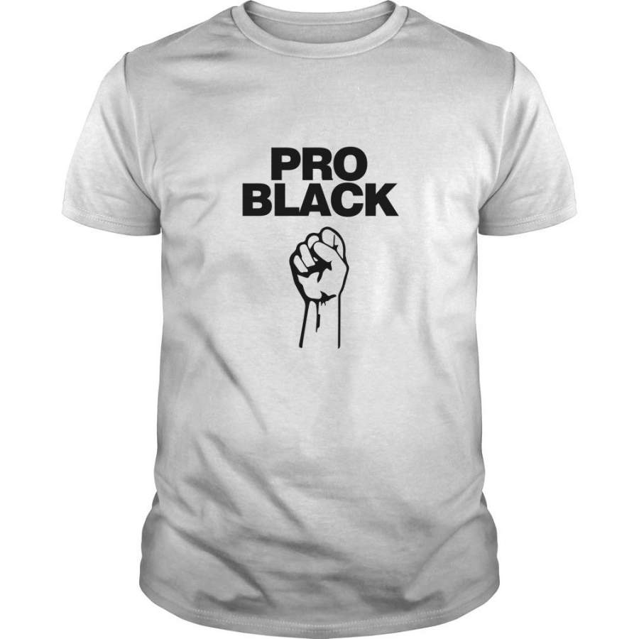 Pro Black African American With Raised Fist T-Shirt