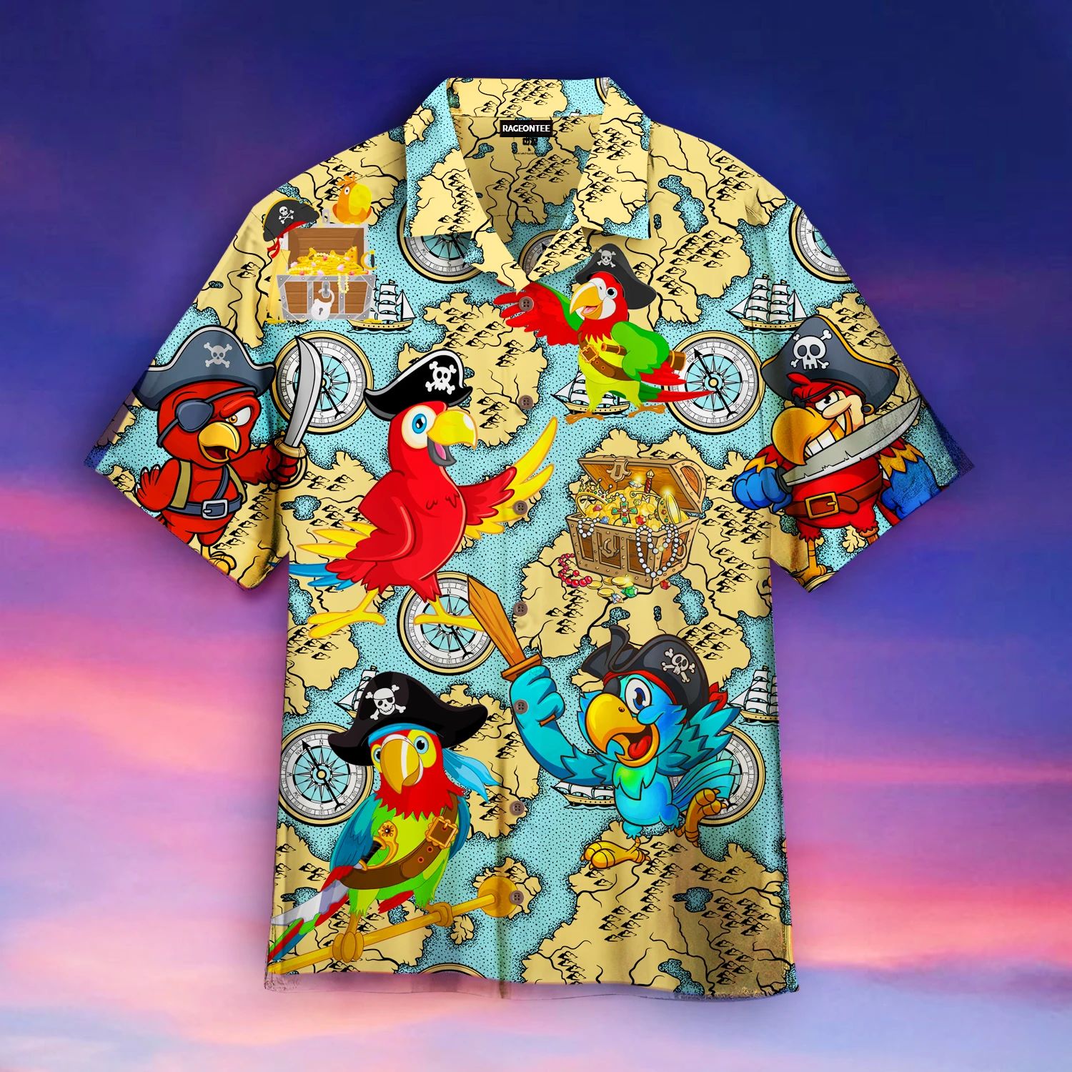 Amazing Pirate Parrots Hawaii Shirt Unisex Adult Ha20385