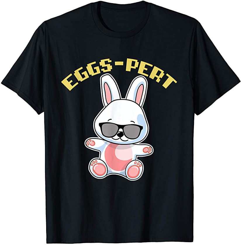 Cute Easter Rabbit Bunny Wears Glasses Gift T-Shirt