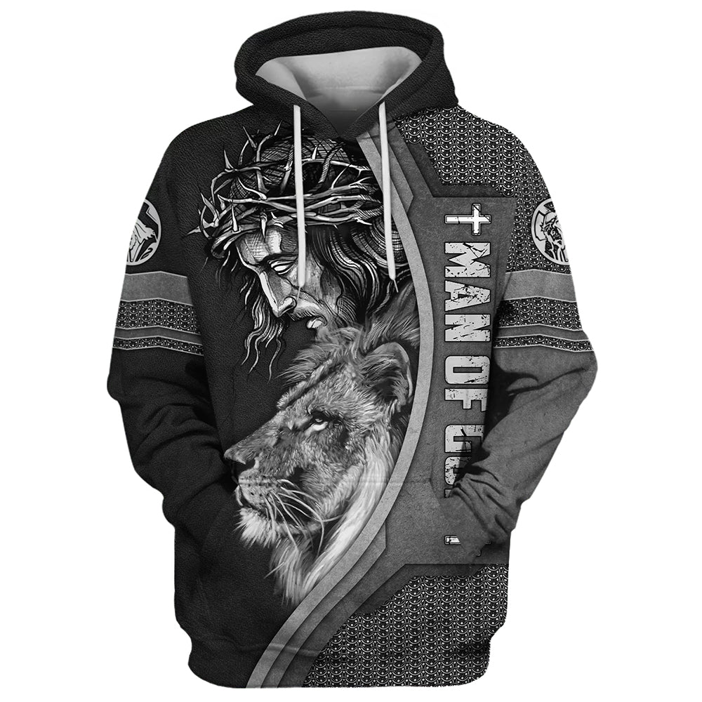 Jesus Lion Faith Over Fear Hoodies Jesus Hoodie Men & Women Christian Hoodie 3D Printed Hoodie