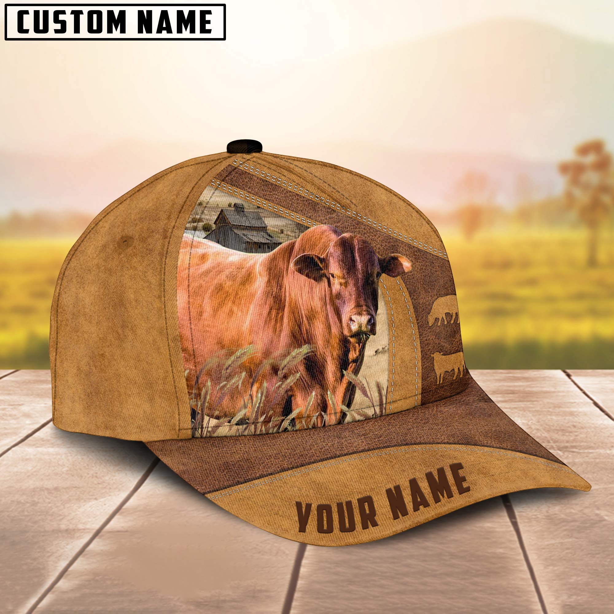 Santa Gertrudis Custom Name Cap, Cattle Hat, Farm Baseball Hat, Cap Hat For Farmer Farm Lover