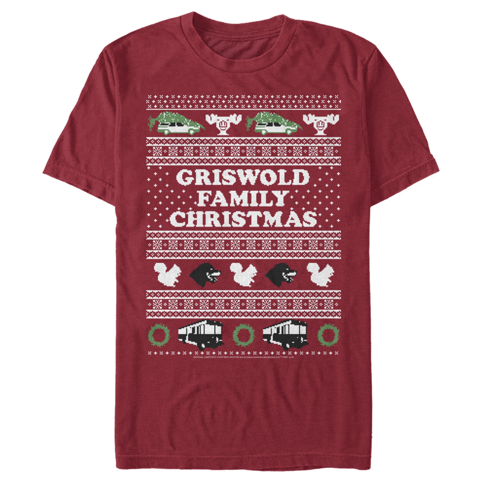 Men’S National Lampoon’S Christmas Vacation Griswold Family Christmas Ugly Sweater T-Shirt