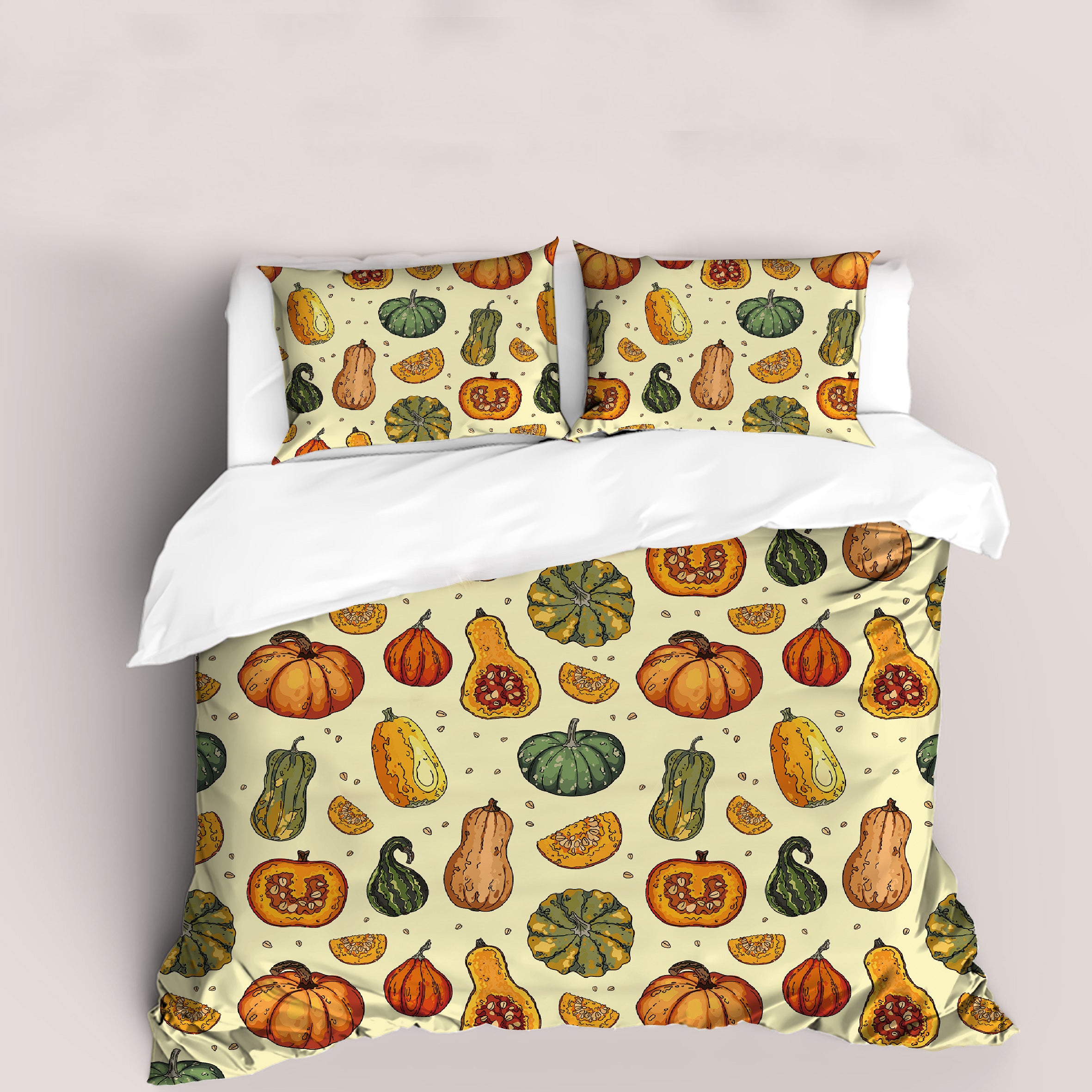 3D Halloween Pumpkin Quilt Cover Set Bedding Set Duvet Cover Pillowcases 66