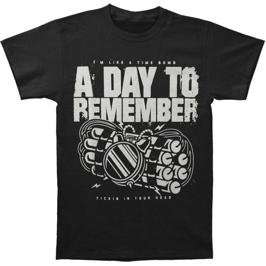 Fashion Men’S T-Shirt Men Summer T-Shirt A Day To Remember Men’S Time Bomb T-Shirt