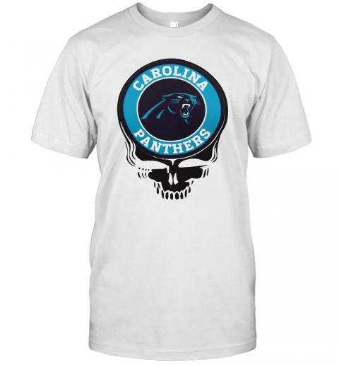 Carolina Panthers Football Skull T-Shirt