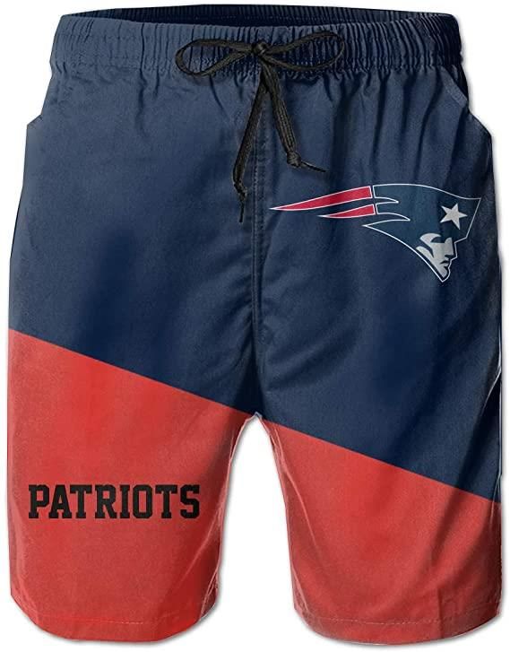 Mens 3D New England Patriots Customized Logo Swim Trunks Beach Party Game Gifts Sports Swimming Short Pants 3D