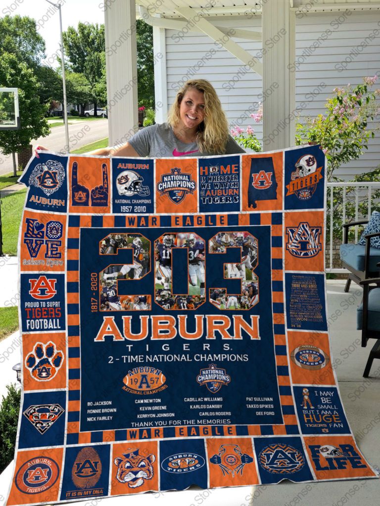 Auburn Tigers VerNumber Quilt Blanket