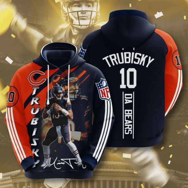 Chicago Bears 10 Mitchell Trubisky 23 Unisex 3D Hoodie Gift For Fans