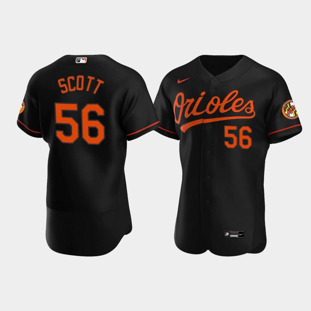 Tanner Scott 56 Baltimore Orioles Black Alternate Jersey