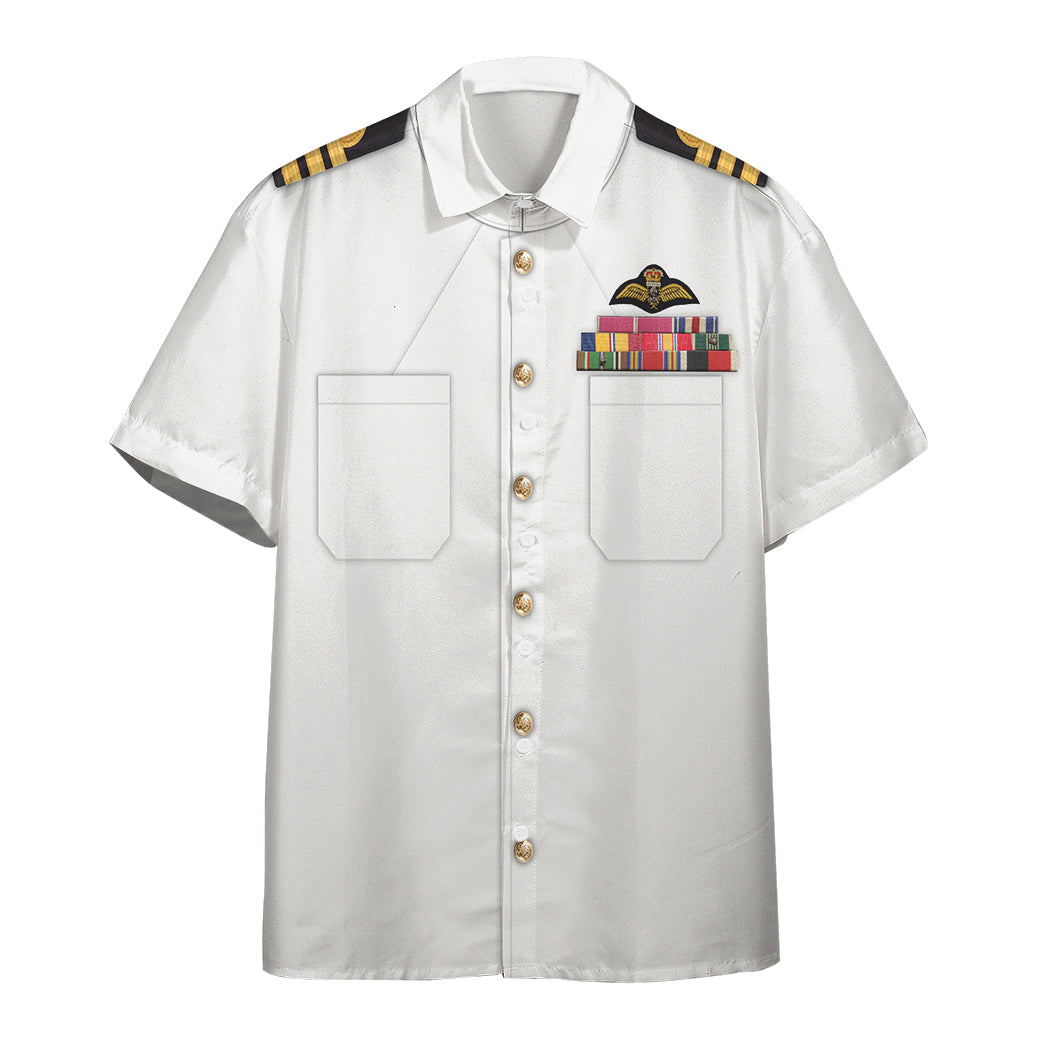 Gearhumans Custom White Uniforms Of The Royal Navy Hawaiian Shirt Ha73068