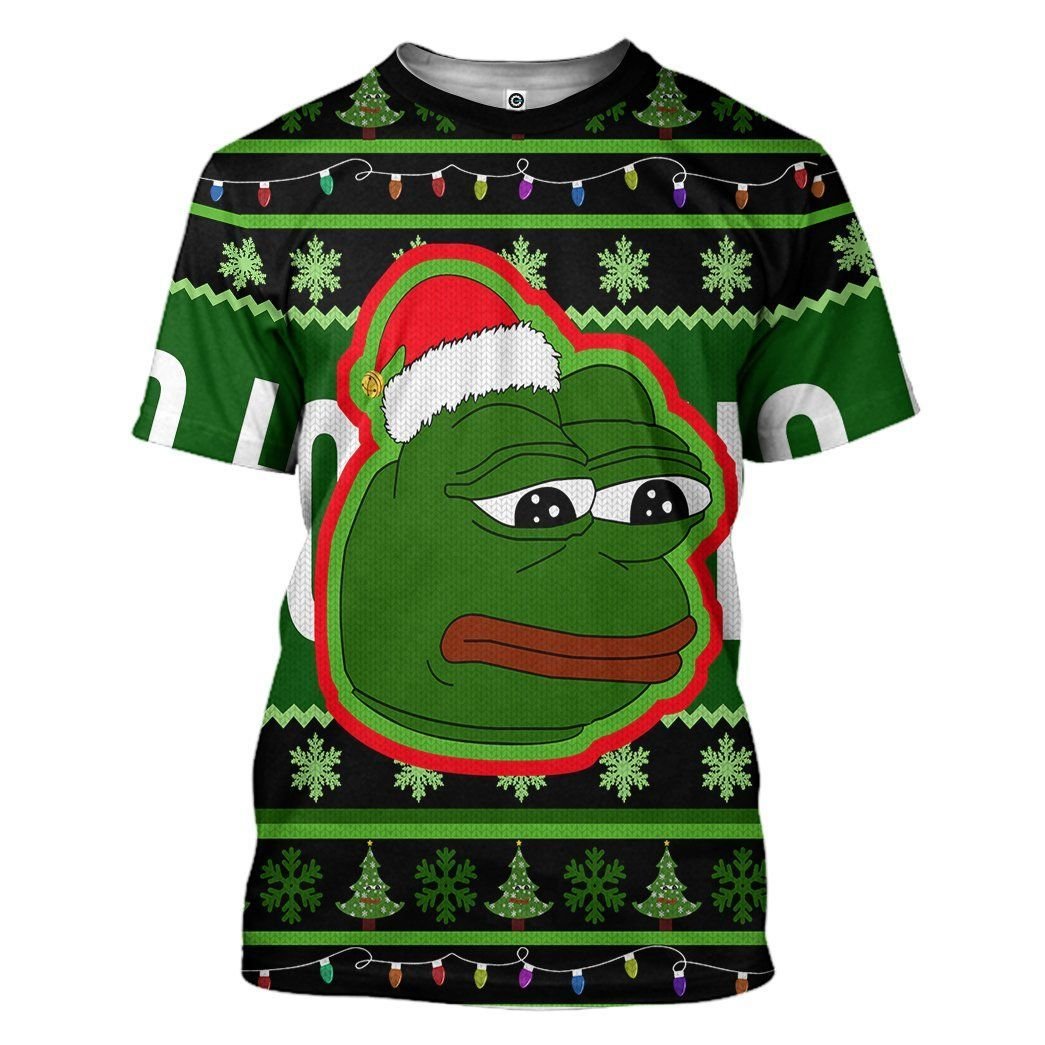 Casespring 3D Pepe Frog Ugly Sweater Custom Tshirt Apparel