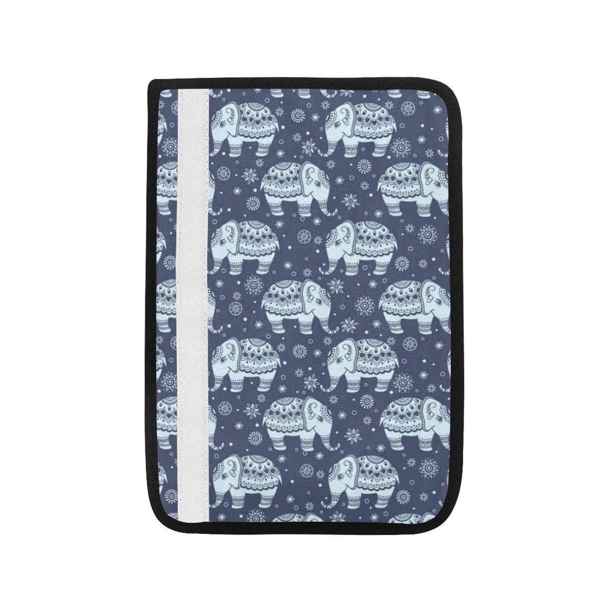 Elephant Tribal Design Pattern Car Seat Belt Cover