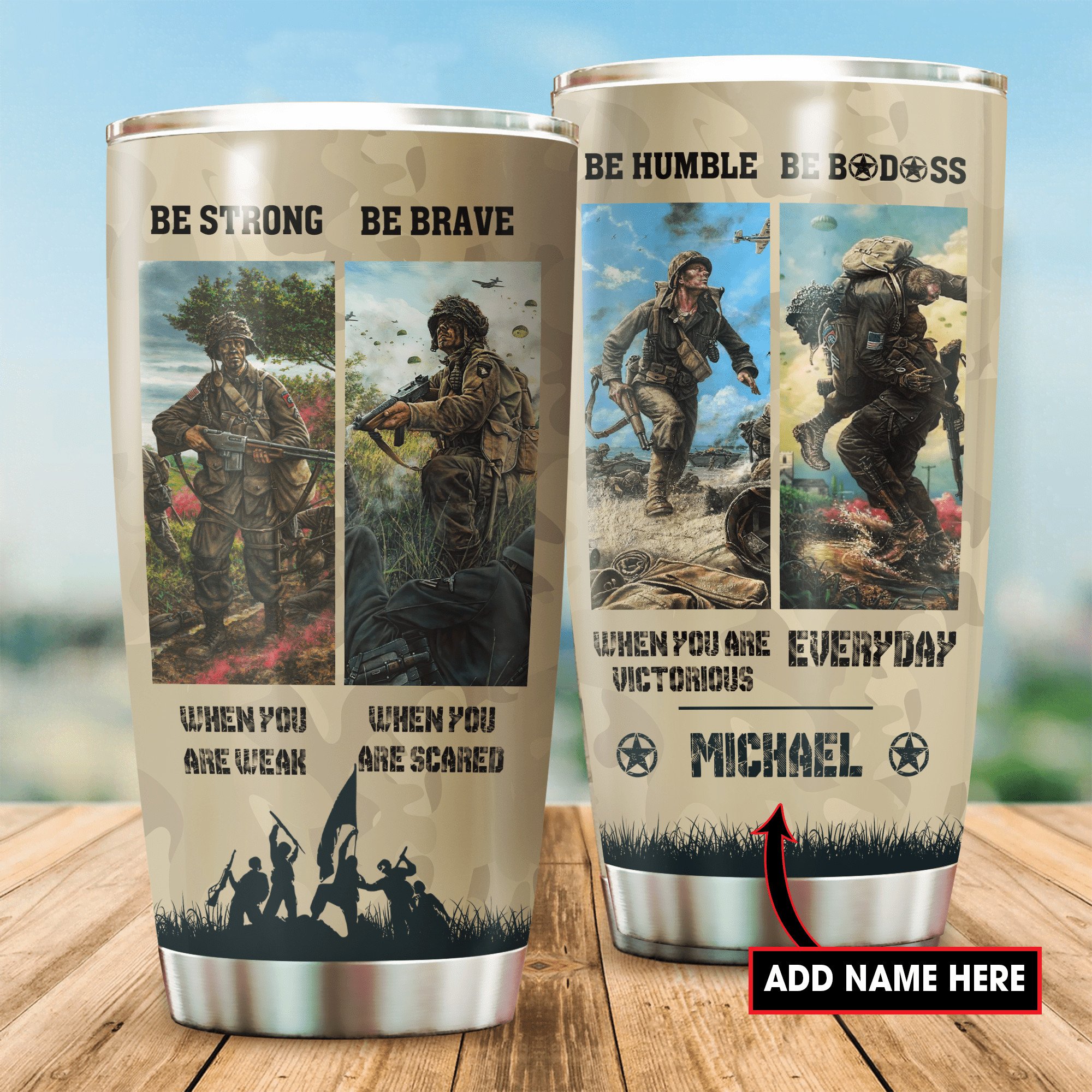 U.S Army Custom Name Tumbler